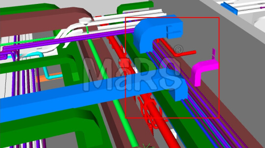 Clash detection in scan to BIM